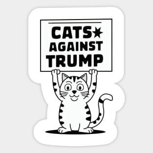 Cats against Trump Sticker